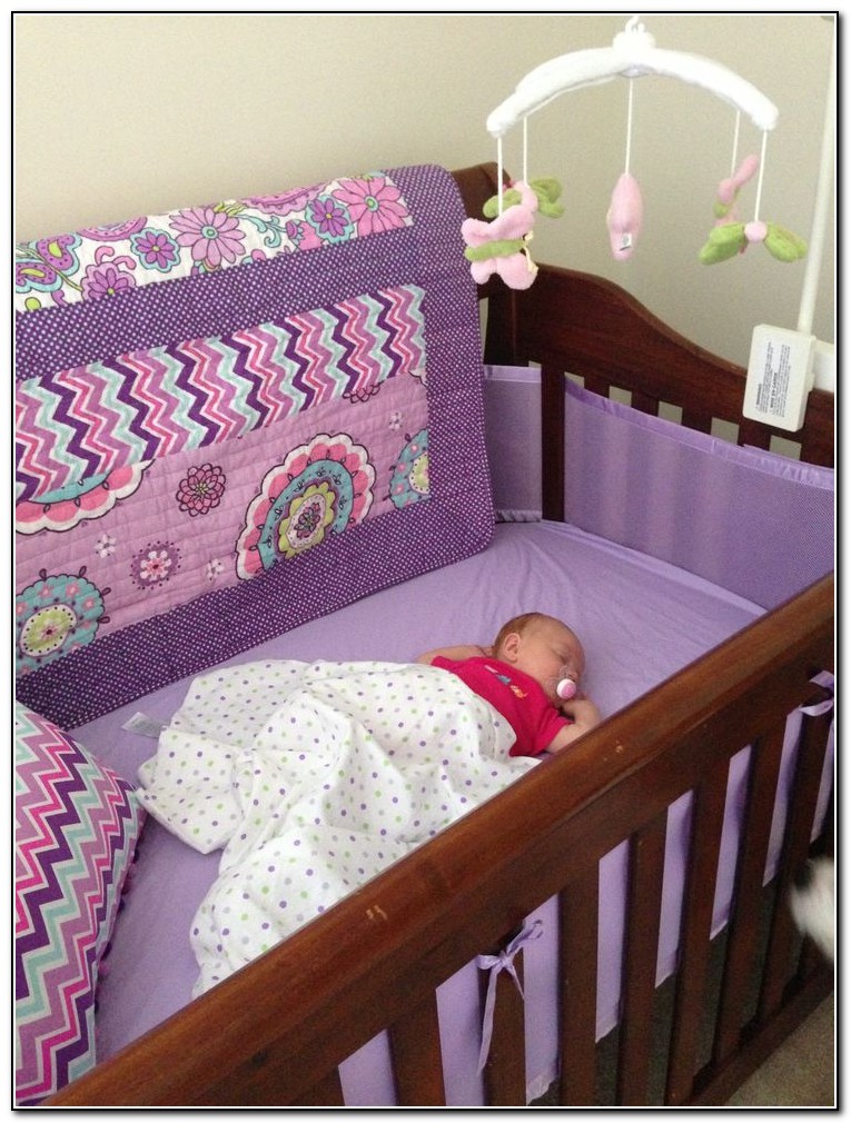 Aqua And Purple Baby Bedding