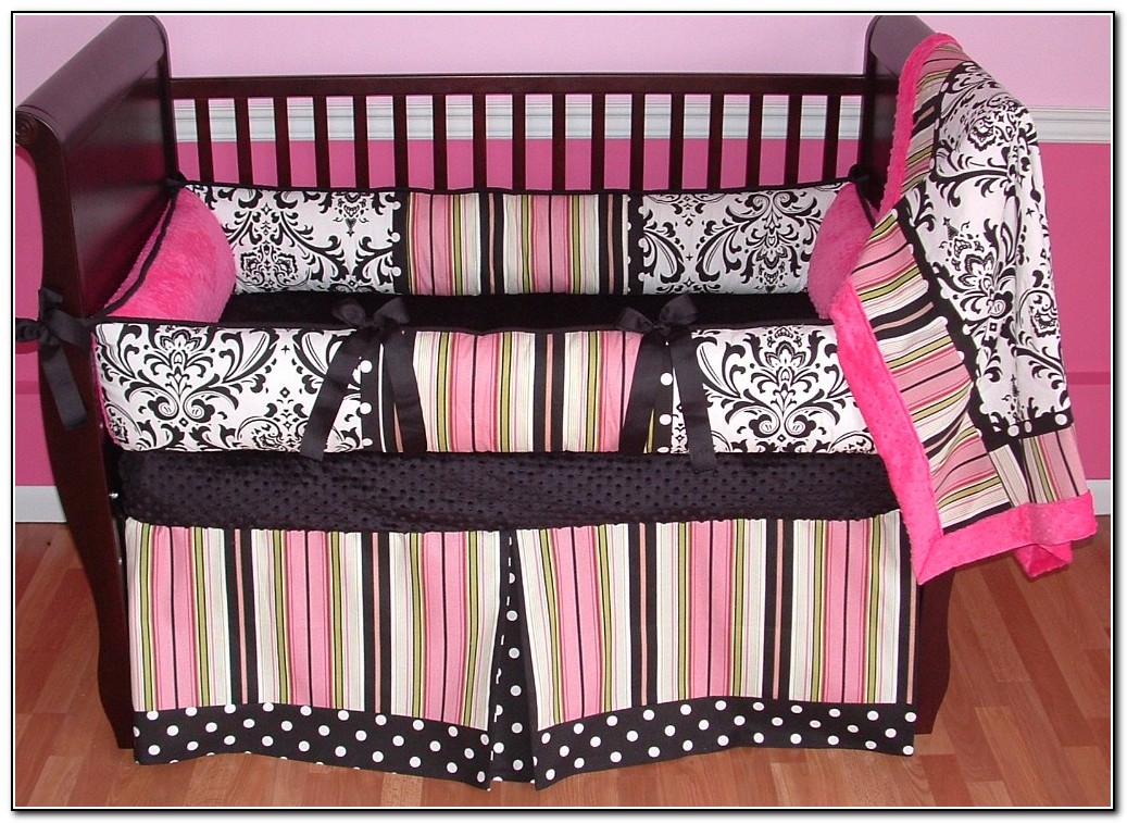 Baby Pink And Black Bedding
