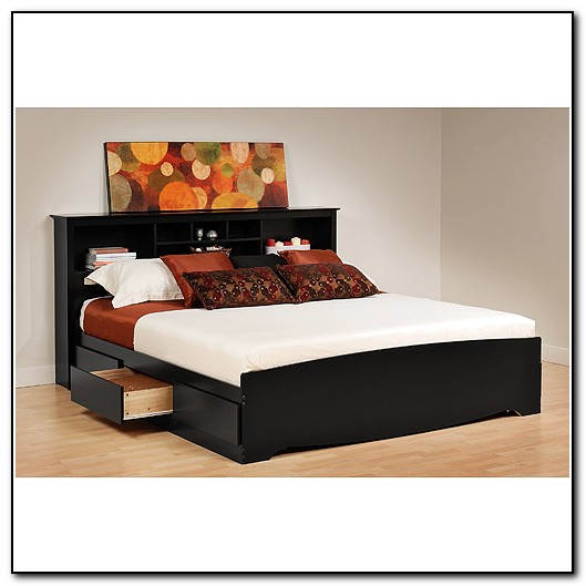 Black Bed Frame With Storage