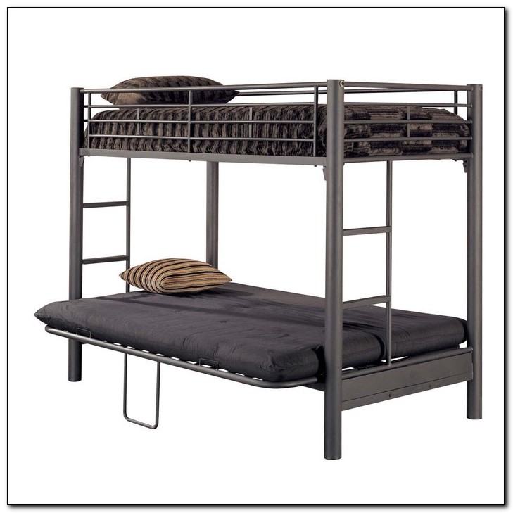 Black Bunk Bed With Futon