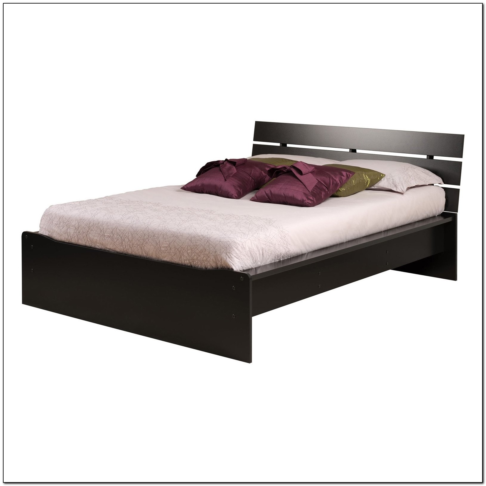 Black Platform Bed With Headboard