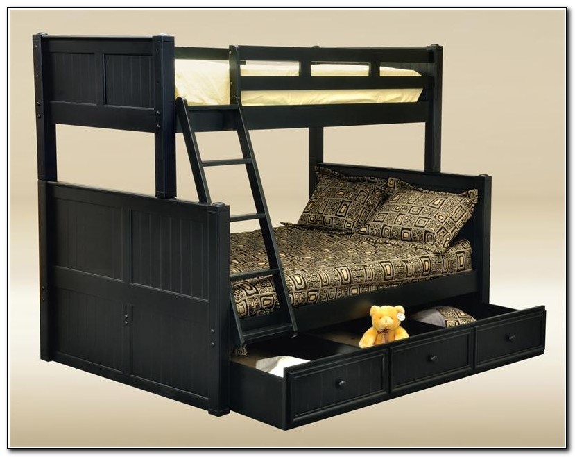 Black Twin Over Full Bunk Beds