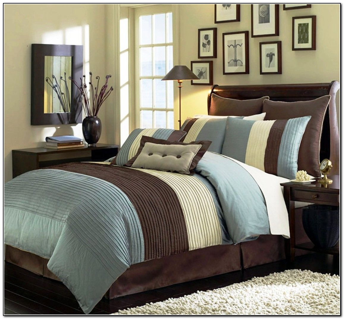Brown And Blue Bedding Collections