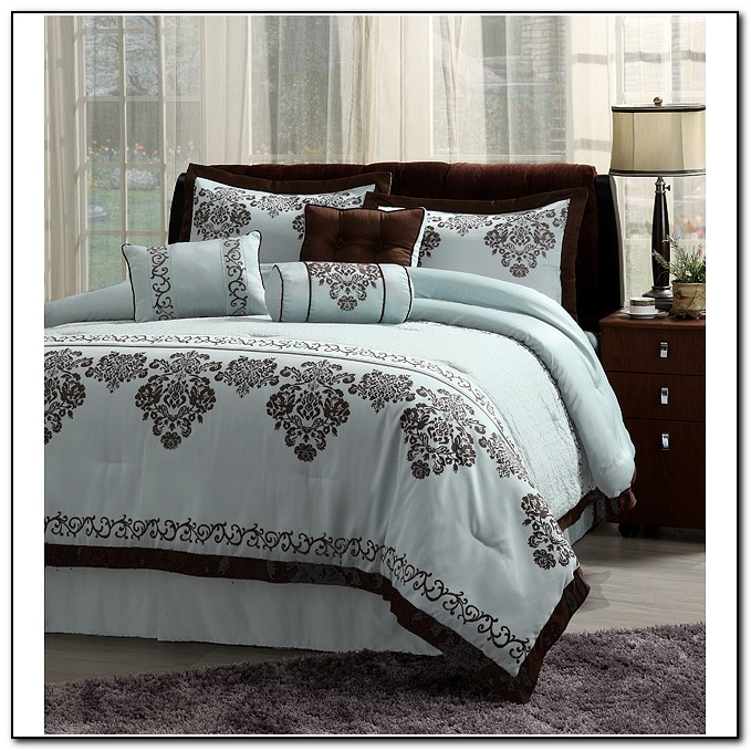 Brown And Blue Bedding Sets King