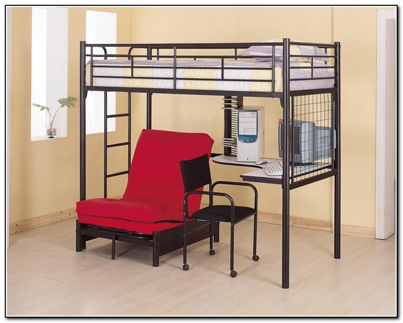 Double Bunk Beds With Desk Underneath