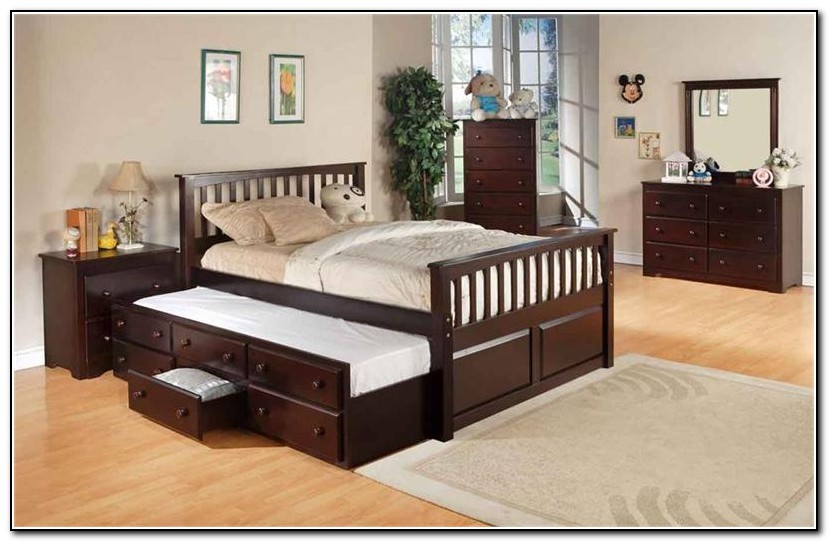 Full Trundle Bed With Drawers
