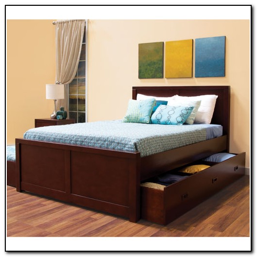 Full Trundle Bed With Storage
