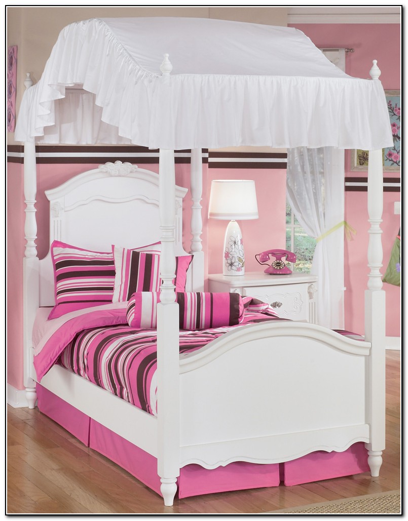 Girls Twin Canopy Bed