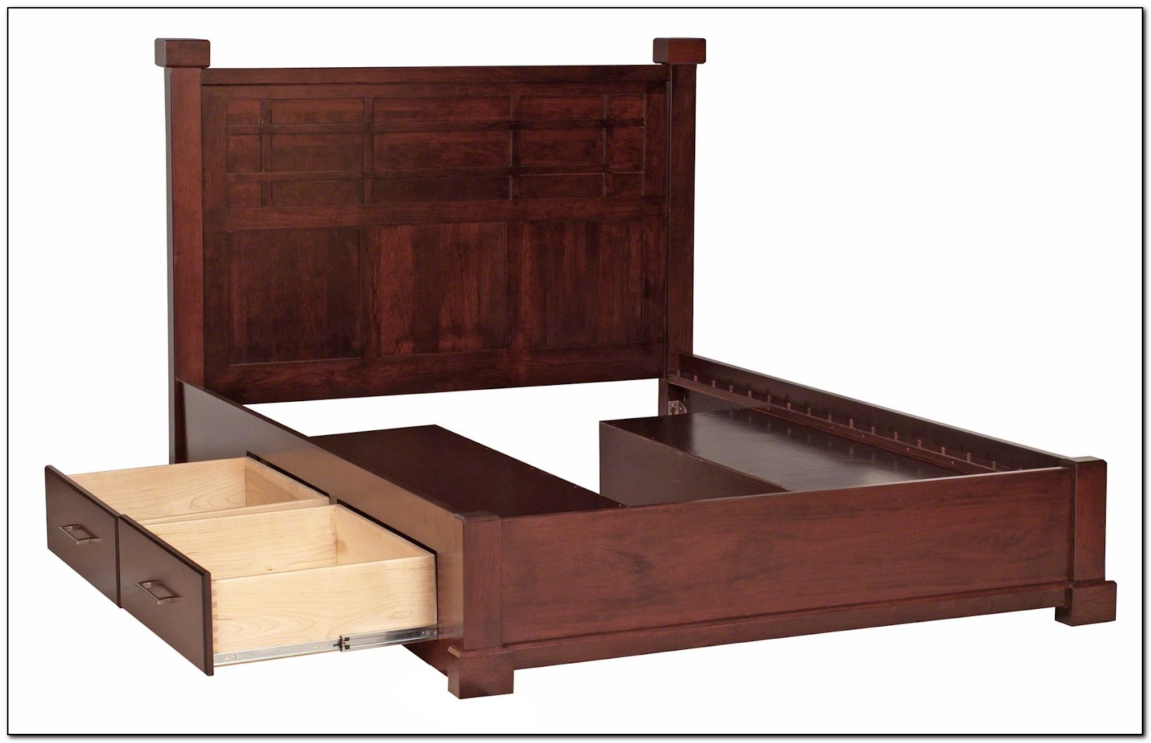 High Bed Frame With Storage