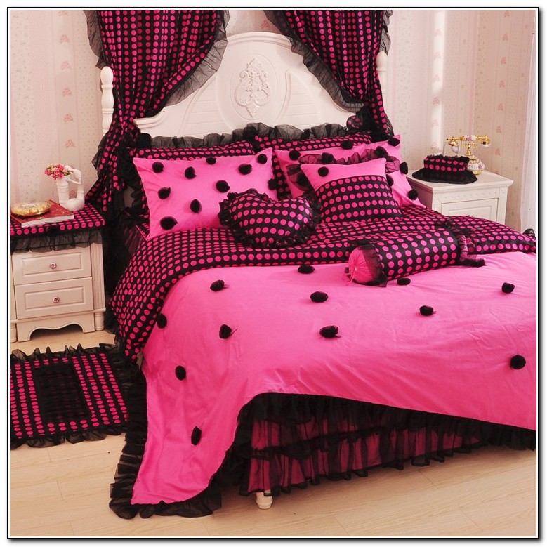 Hot Pink And Black Bedding