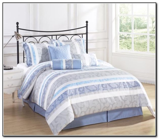 Light Grey And White Bedding