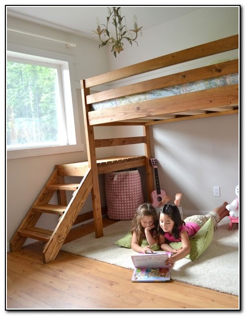 Loft Bed With Stairs Plans