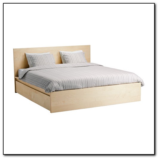Malm High Bed Frame 4 Storage Boxes