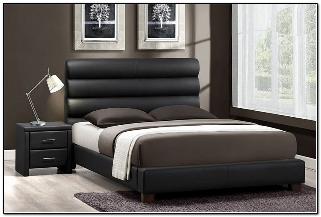Modern Black Platform Bed