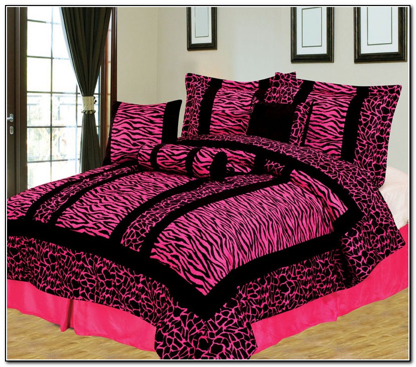 Pink And Black Bedding Queen