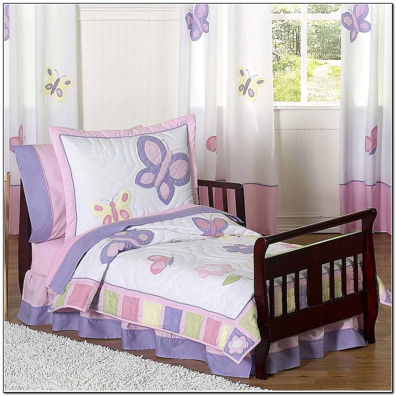 Pink And Purple Baby Bedding