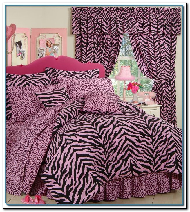 Pink Zebra Bedding Set