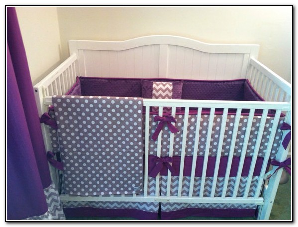 Purple Crib Bedding Etsy