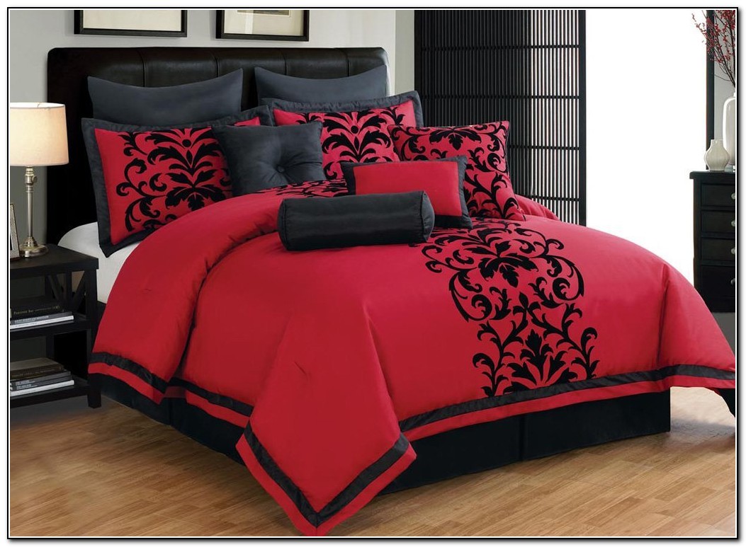 Red And Black King Size Bedding Sets