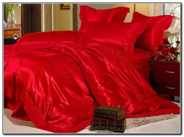 Red Silk Bed Sheets