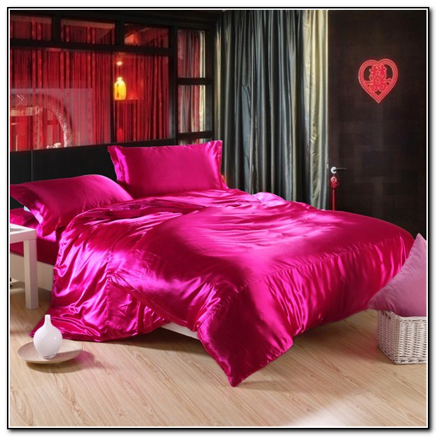 Silk Bed Sheets Pink