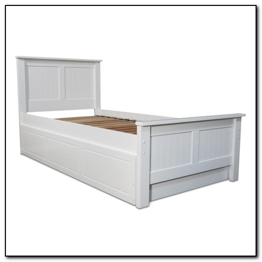 Single White Trundle Bed