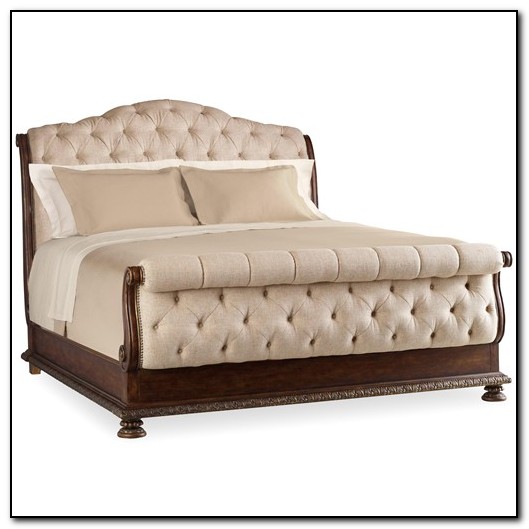 Tufted King Sleigh Bed