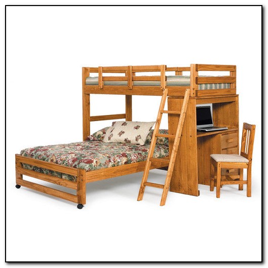 Twin Full Bunk Bed With Desk