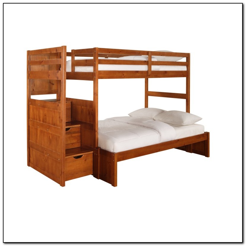Twin Full Bunk Bed With Stairs