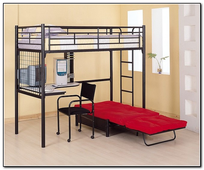 Twin Loft Bed With Desk And Futon