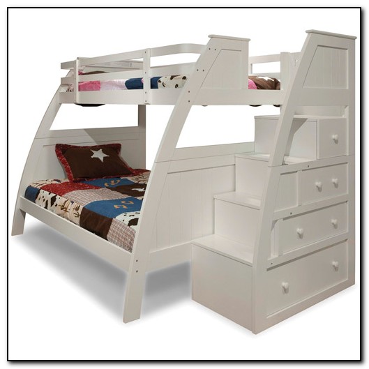 Twin Over Full Bunk Bed With Stairs And Drawers