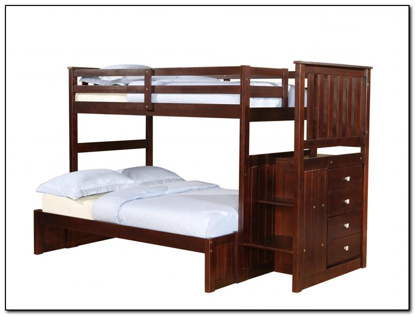 Twin Over Full Bunk Bed With Stairs
