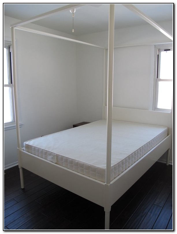 White Canopy Bed Queen