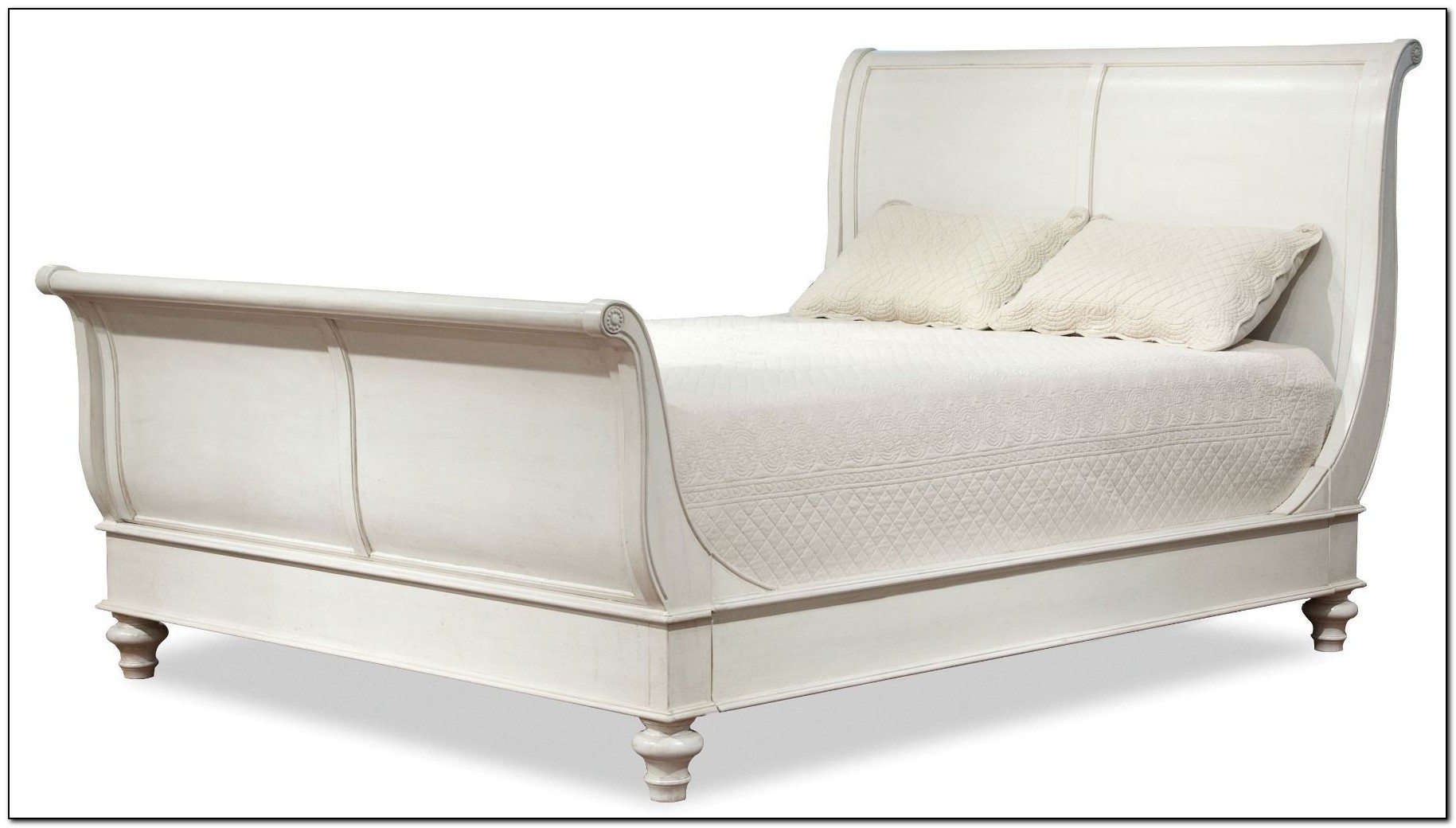 White Queen Sleigh Bed