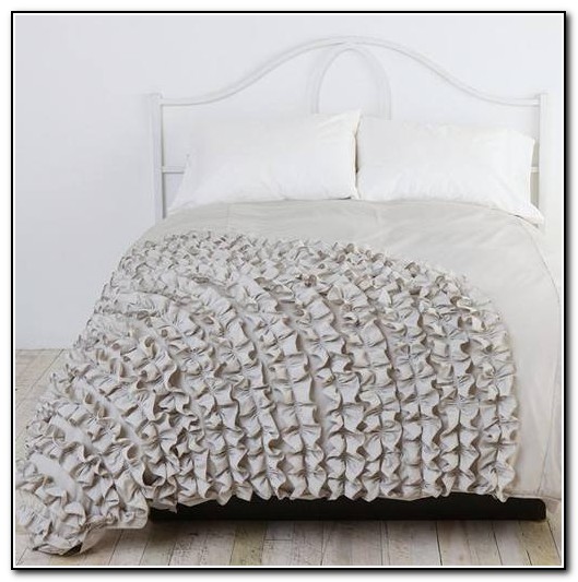 White Ruffle Bedding Urban Outfitters