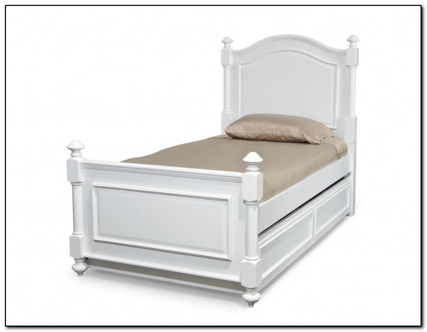 White Trundle Bed With Storage
