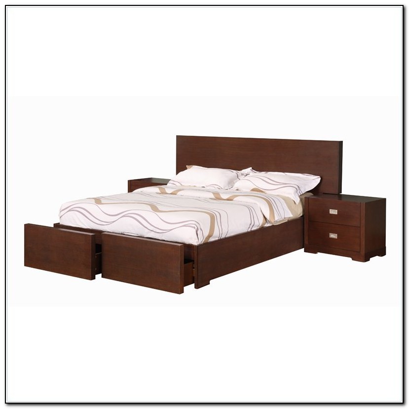 Wood Platform Bed Queen