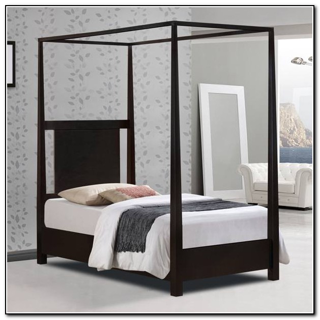 Black Canopy Bed Twin