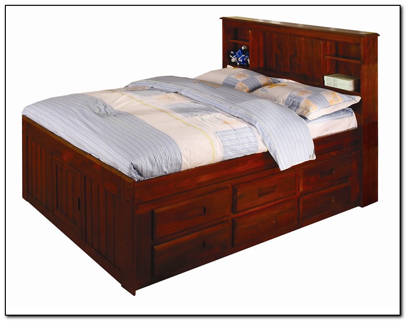 Captains Bed Full With Drawers