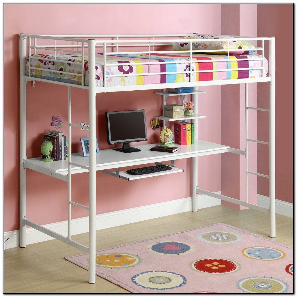 Full Size Bunk Bed With Desk Underneath