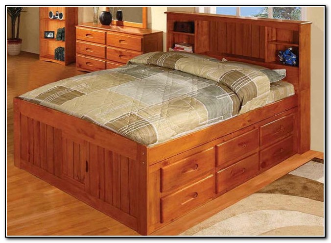 Full Size Captains Bed With 12 Drawers