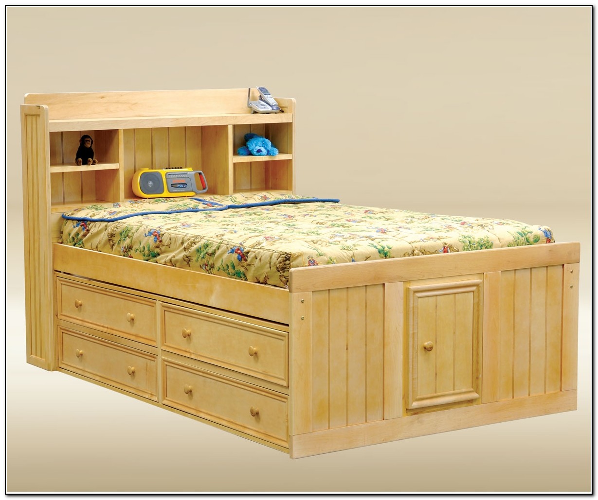 Full Size Captains Bed With 6 Drawers