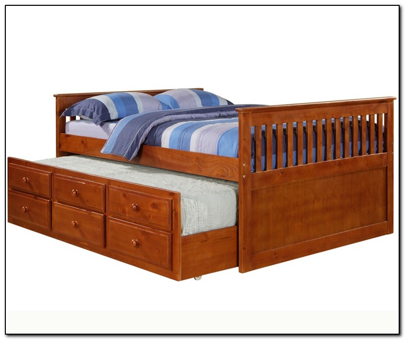 Full Size Captains Bed With Trundle