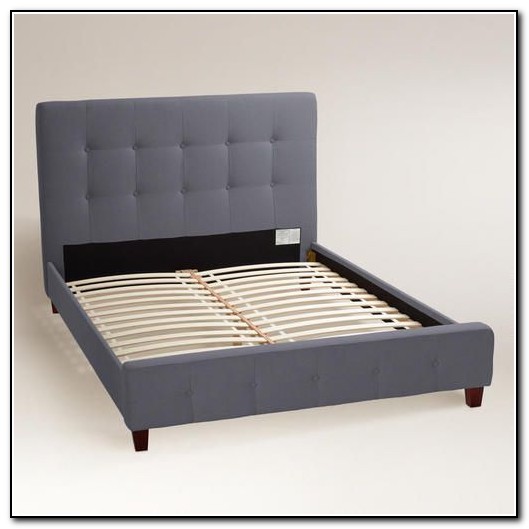 Gray Upholstered King Bed