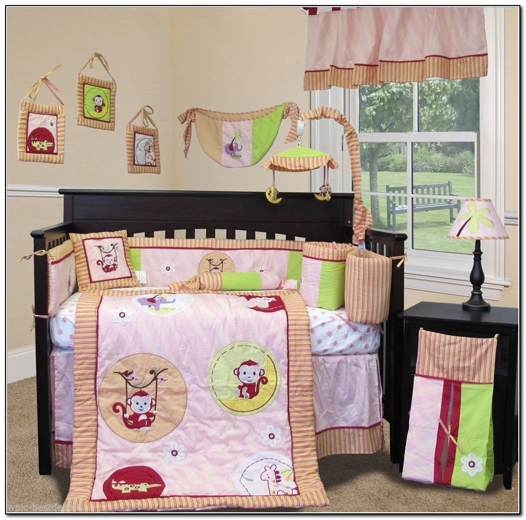 Monkey Crib Bedding For Girl Babies