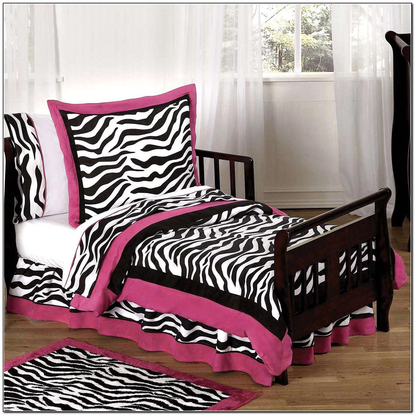 Pink And Black Zebra Baby Bedding