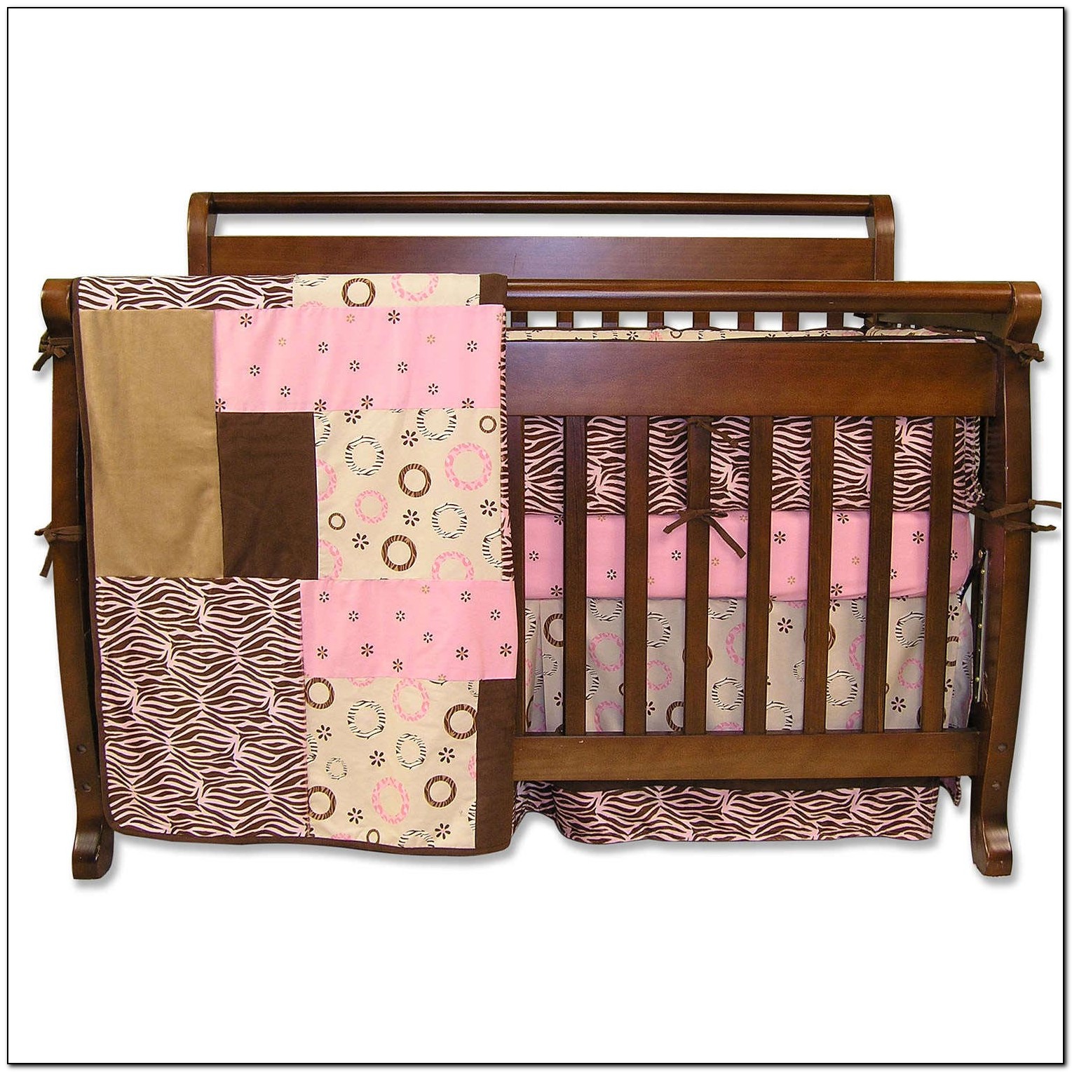 Pink And Brown Zebra Crib Bedding