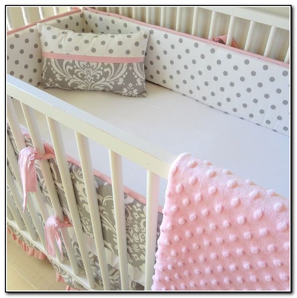 Pink And Grey Baby Bedding Sets