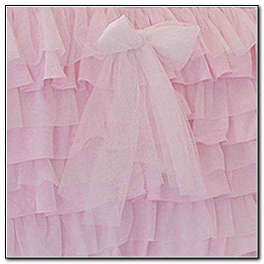 Pink Ruffled Bed Skirt