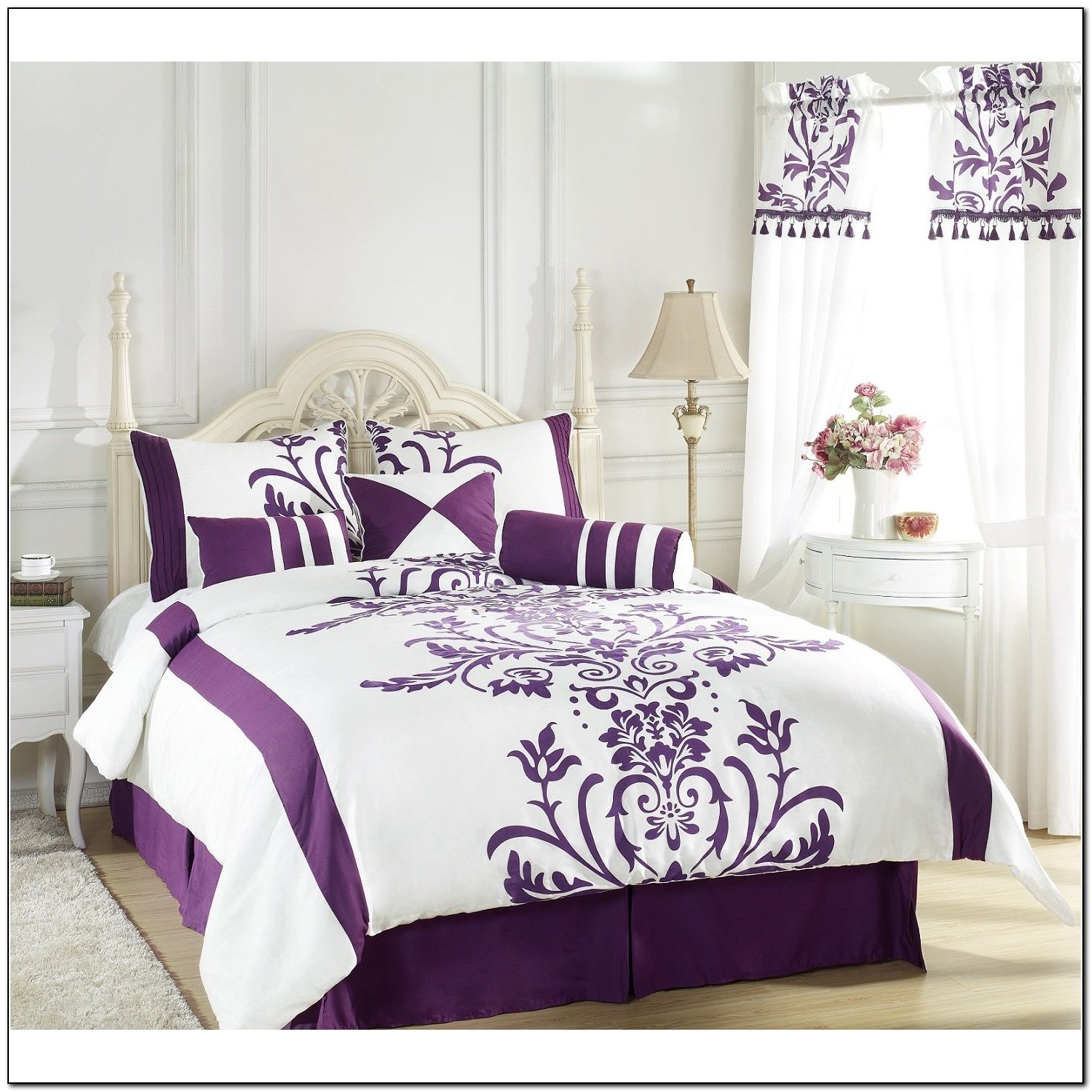 Purple And White Bedding Sets